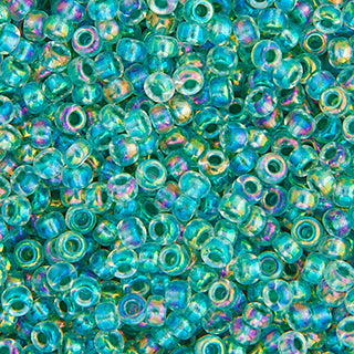 11/0 MIyuki  Round Seed Beads. *TUBE.  (SeaGreen AB Lined) 22 grams
