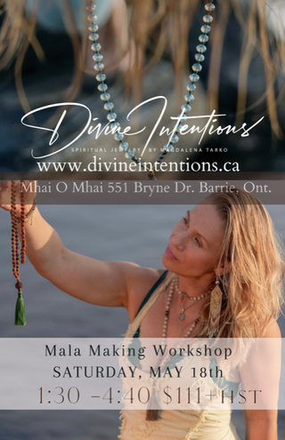 Mala Workshop (with Japa Meditation).   Special Guest Instructor: Magdaleno Tarko.   Saturday May 18th.   1:30 to 4:40pm