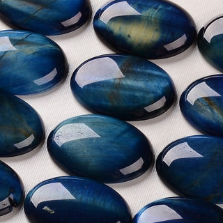 Cabochon *Blue Tiger Eye.  Oval  30 x 22 x 7mm.   (Sold Individually).