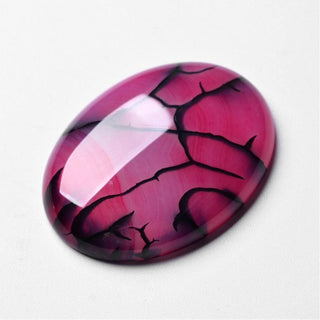 Cabochon *Agate (Dragons Vein- Pinks ) Oval 30 x 40mm approx.
