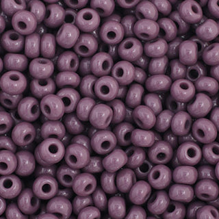 11/0 Czech  Round Seed Beads (Opaque Dark Mauve)  *approx 23 gram tube