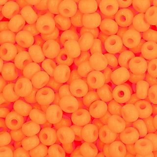 11/0 Czech  Round Seed Beads (Opaque Light Orange)  *approx 23 gram tube