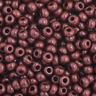 11/0 Czech  Round Seed Beads (Opaque Dark Brown)  *approx 23 gram tube