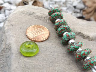 African Recycled Glass (Okata Beads)  *Green and Red - Mhai O' Mhai Beads
 - 2