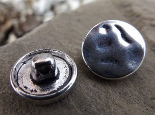 Button (METAL) Shank Style  Contemporary Round.  Sold Individually or Bulk - Mhai O' Mhai Beads
 - 1