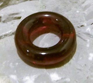 Czech Glass Donuts *Fuscia (looks Like a Purple)  (9 mm Size  Hole 4mm) - Mhai O' Mhai Beads
 - 2
