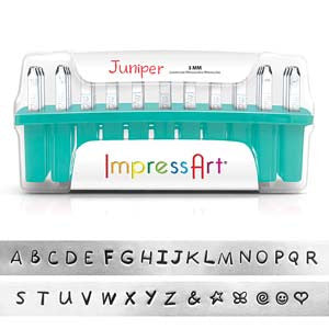 Juniper Stamp Set *3mm (Uppercase/ Lowercase) - Mhai O' Mhai Beads
 - 1