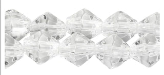 (3MM).  Crystal Electroplate Bicone Glass Bead 17" Strands, Grade AA, 3x3mm, Hole: 1mm