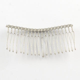 Iron Hair Comb Findings, Platinum Color, 38x75x5mm  (Packed 10)
