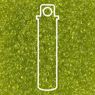 11/0 Miyuki Round Seed Beads (Chartreuse Transparent)  *approx 22.5 gram tube