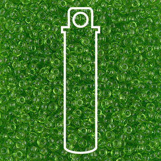 11/0 Miyuki Round Seed Beads (Transparent Lime)  *approx 24 gram tube