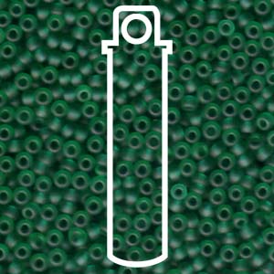 11/0 Miyuki Round Seed Beads (Matte Transparent Dark Green)  *approx. 24 gram tube