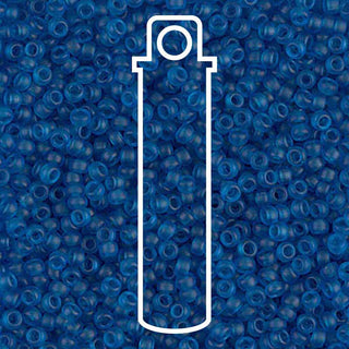 11/0 Miyuki Round Seed Beads (Matte Transparent Capri)  *approx 24 gram tube