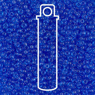 11/0 Miyuki Round Seed Beads (Transparent Saphire)  *approx 24 grams.