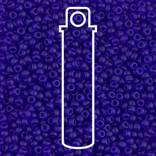 11/0 Miyuki Round Seed Beads (Matte Transparent Cobalt)  *approx 24 grams.