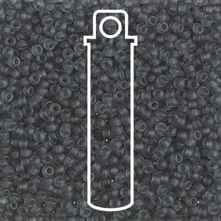 11/0 Miyuki Round Seed Beads (Matte Transparent Gray)  *approx 23 gram tube