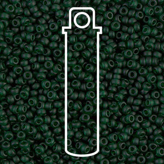 11/0 Miyuki Round Seed Beads (Matte Transparent Emerald)  *approx 24 grams.