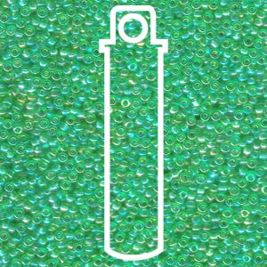 11/0  Miyuki Seed Beads  (Transparent Light Green AB)  *Approx 23 gram tube