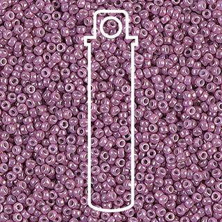 11/0 Miyuki  Round Seed Beads  (Opaque Dark Orchid Luster)  *approx 24 gram tube