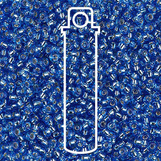 11/0 Miyuki Round Seed Beads  ( Silver Lined S/L Sapphire)  *approx 24 gram tube.