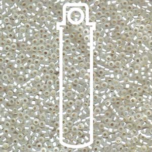 11/0 Miyuki Round Seed Beads  (Semi Matte Silver Lined Crystal)  *approx 24 gram tube