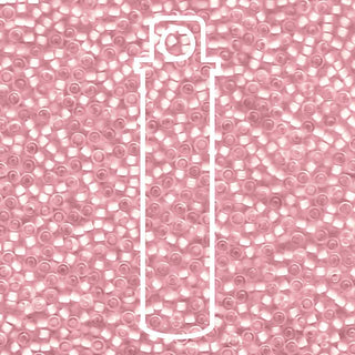 11/0 Miyuki Round Seed Beads  (Semi-Matte Pale Pink Lined Crystal)  *approx 24 gram tube