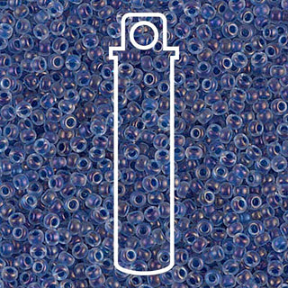 11/0 Miyuki Round Seed Beads (Blue Lined Crystal Luster)  *approx 24 gram tube