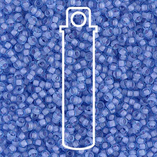 11/0 Miyuki Round Seed Beads  (Semi-Matte Pale Blue Lined Cornflower)  *approx 24 gram tube