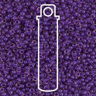 11/0 Miyuki Round Seed Beads  (Semi-Matte Violet / Lined Light Amethyst (Amy) )  *approx 24 gram tube