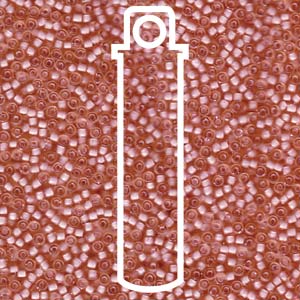 11/0 Miyuki Round Seed Beads  (Semi-Matte Salmon Lined Light Amber)  *approx 24 gram tube