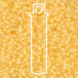 11/0 Miyuki Round Seed Beads  (Semi Matte Daffodil Lined Crystal)  *approx 24 gram tube