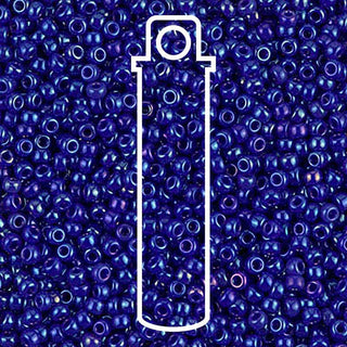 11/0 Miyuki Round Seed Beads  (Opaque Cobalt Luster)  *approx 24 gram tube.