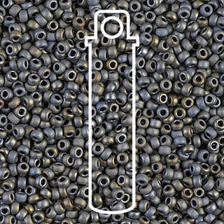 11/0 Miyuki  Round Seed Beads  (Matte Met Silver Grey)  *approx 23.5 gram tube