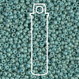 11/0 Miyuki  Round Seed Beads  (Matte Opaque Seafoam Luster)  *approx 23.5 gram tube