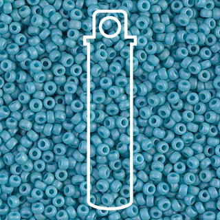 11/0 Miyuki Round Seed Beads  (Fancy Frosted Pale Seafoam Blue)  *approx 24 gram tube
