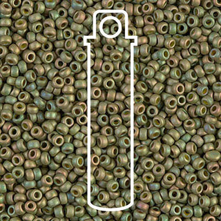 11/0 Miyuki  Round Seed Beads  (Matte Light Olive Luster)  *approx 22.5 gram tube
