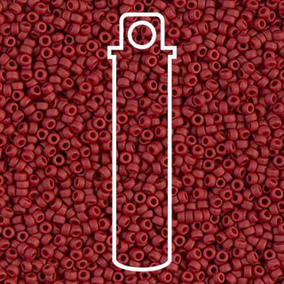 11/0 Miyuki Round Seed Beads (Matte Metallic Dark Maroon)  *approx 23 gram tube