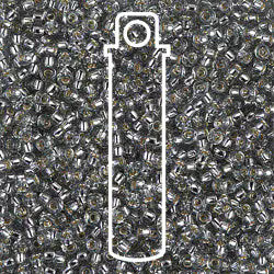 11/0 Miyuki  Round Seed Beads  (Silver Lined Gray/ Grey )  *approx 24 gram tube