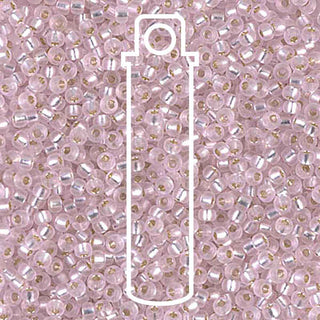 11/0 Miyuki  Round Seed Beads (Silver Lined Pink)  *approx 24 gram tube