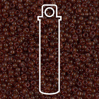 11/0 Miyuki  Round Seed Beads  (Semi-Matte Transparent Dark Topaz)  *approx 24 gram tube