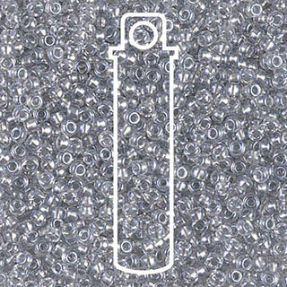 11/0 Miyuki  Round Seed Beads  (Sparkle Pewter Lined Crystal)  *approx 24 gram tube