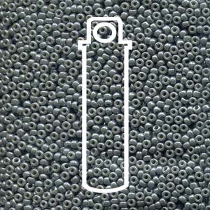 11/0 Miyuki  Round Seed Beads  (Opaque Smoke Luster)  *approx 24 gram tube