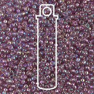 11/0 Miyuki Round Seed Beads  (Tr *Transparent Smoky Amethyst AB)  *approx 24 gram tube