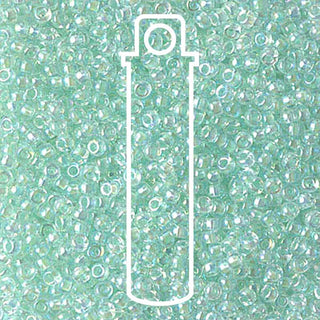 11/0 Miyuki  Round Seed Beads  (Light Mint Green Lined Crystal AB)  *approx 24 gram tube