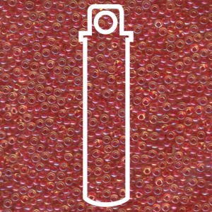 11/0 Miyuki Seed Bead Light Cranberry Lined Topaz Luster-*approx 24 gram tube