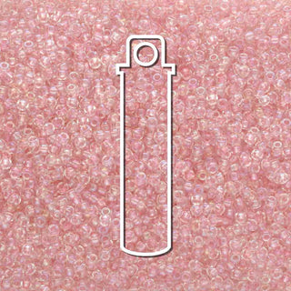 11/0 Miyuki Round Seed Beads (Fancy Lined Soft Pink)  *approx 24 gram tube