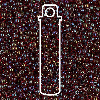 11/0 Miyuki Round Seed Beads (Garnet Lined Ruby)  *approx 24 gram tube