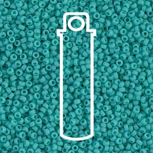 11/0  Miyuki Seed Beads  (Matte Opaque Turquoise)  *approx 23 gram tube