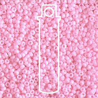 11/0 Czech Round Seed Beads  (Opaque Pink)  *approx 23.5 gram tube