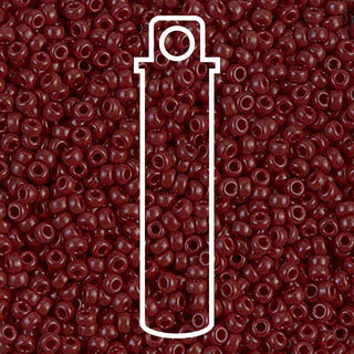 11/0 Miyuki Round Seed Beads  (Opaque Chocolate Brown)  *approx 23.5 gram tube